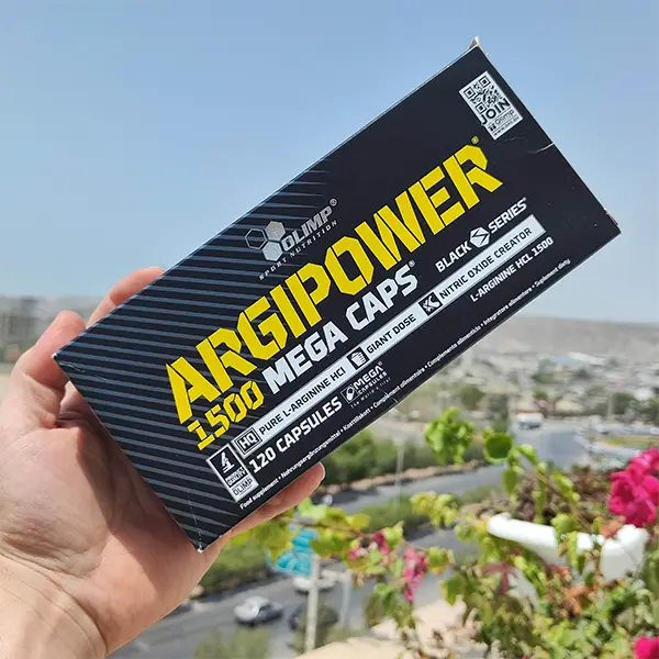 تصویر مکمل آرژنین پاور 1500 الیمپ بسته 120 کپسول