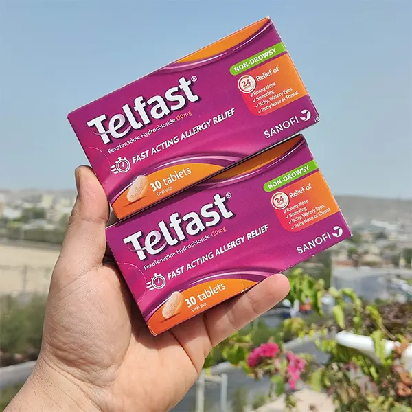 قرص تلفست 120 میلی‌گرم ضد حساسیت و آلرژی Telfast 120mg