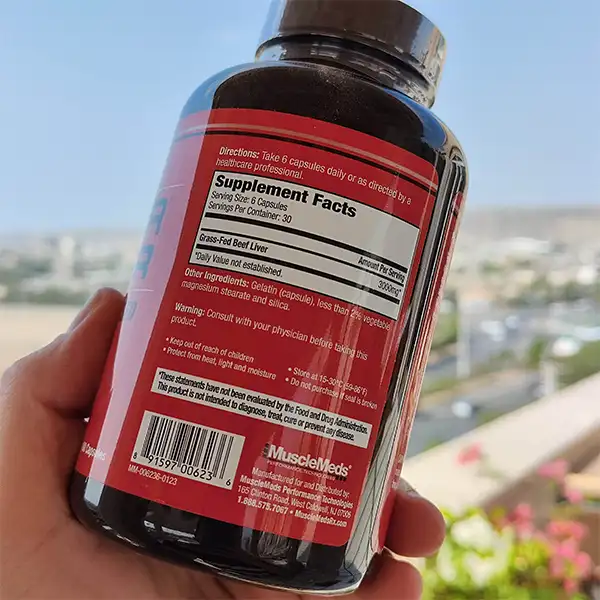 مکمل جگر گوشت گاو ماسل مدز 180 عددی | MuscleMeds Carnivor Beef Liver- سم سون شاپ- sam7shop.ir