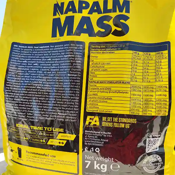 اکستریم ناپالم مس گینر فا | FA Xtreme Napalm Mass 7Kg-سم7شاپ-sam7shop.ir