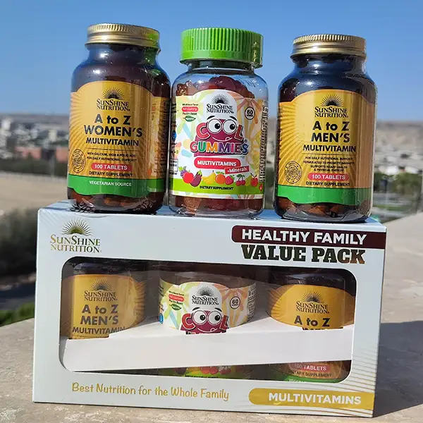 پکیج مولتیویتامین خانواده سان شاین آمریکا | Sunshine Nutrition Family Multivitamin Pack- سم سون شاپ-sam7shop.ir