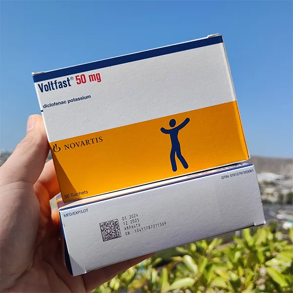 پودر ساشه ضد درد فوری ولت فست دیکلوفناک پتاسیم | Diclofenac Potassium Voltfast 50 mg 30 Sachets- سم7شاپ- sam7shop.ir